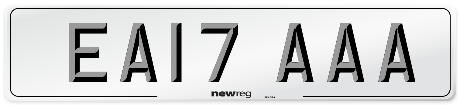 EA17 AAA Number Plate from New Reg